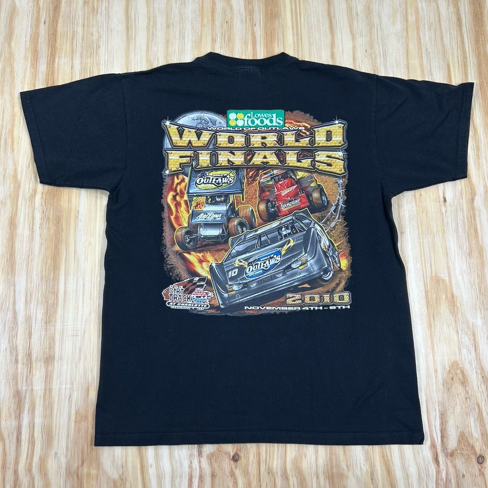 Chase Authentics Racing The Dirt Track World Finals Men's Large Shirt 2010 Black